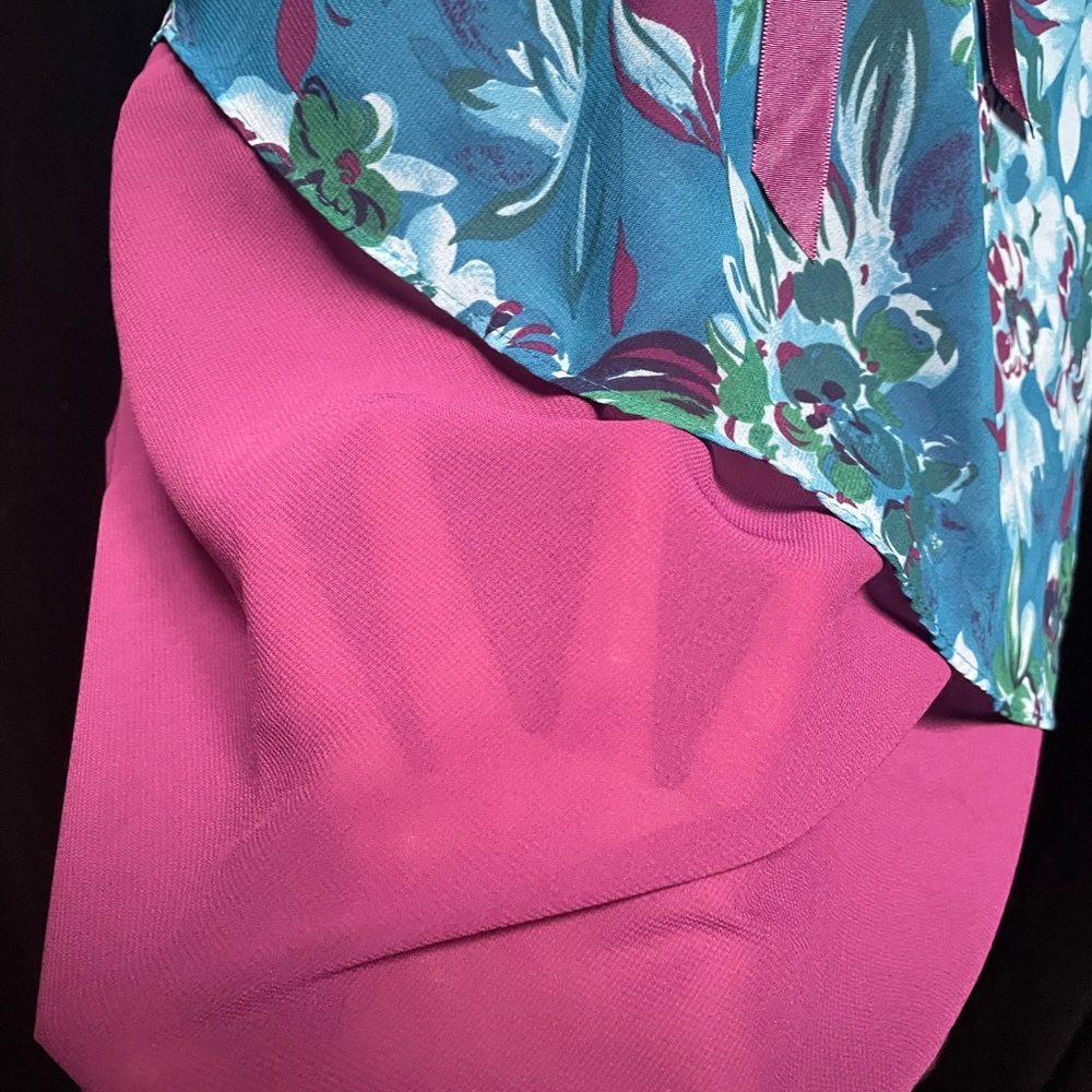 Y2K Floral Blue and Purple Dress - Picture 6 of 7